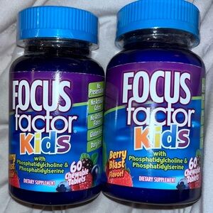 NEW Focus Factor Kids, Berry Blast, 60 Chewable Tablets Exp 06/24